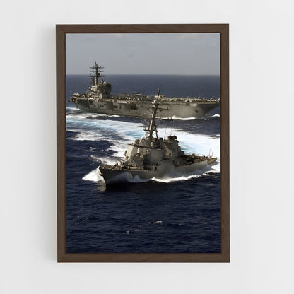 ap-uss ronald reagan-2 cadre Bois foncé
