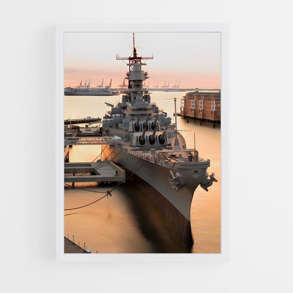 ap-uss wisconsin-5 cadre Blanc
