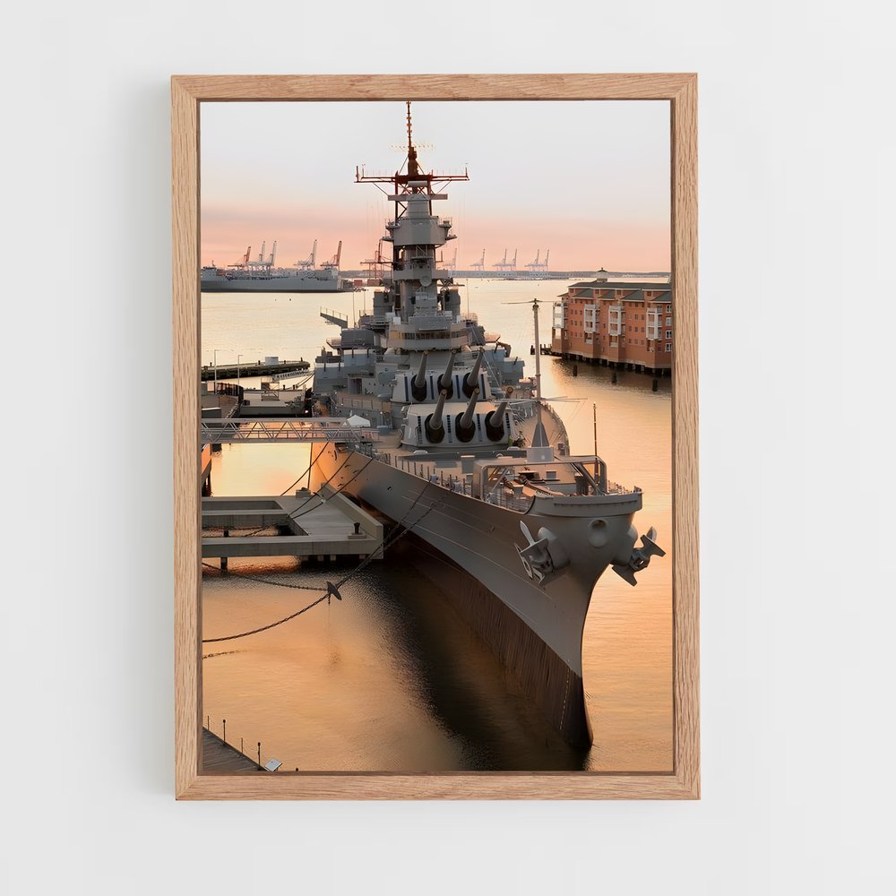 ap-uss wisconsin-5 cadre Bois clair
