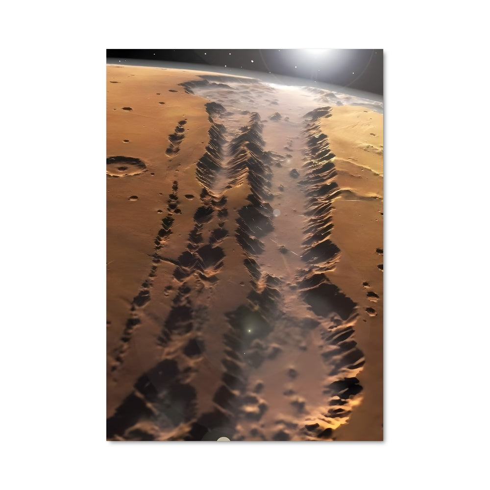 Poster Vue Lunaire sur Mars