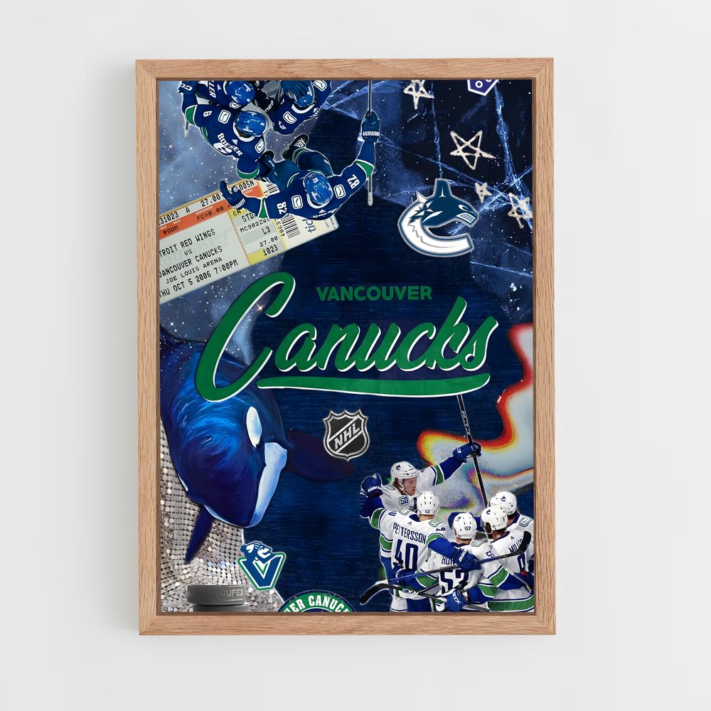 ap-vancouver canucks-1 cadre Bois clair