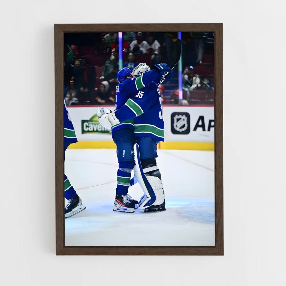 ap-vancouver canucks-9 cadre Bois foncé