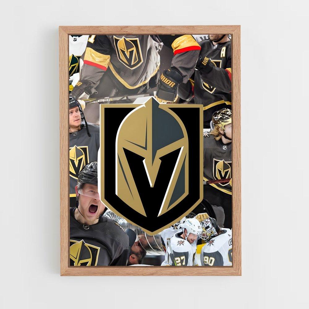 ap-vegas golden knights-1 cadre Bois clair