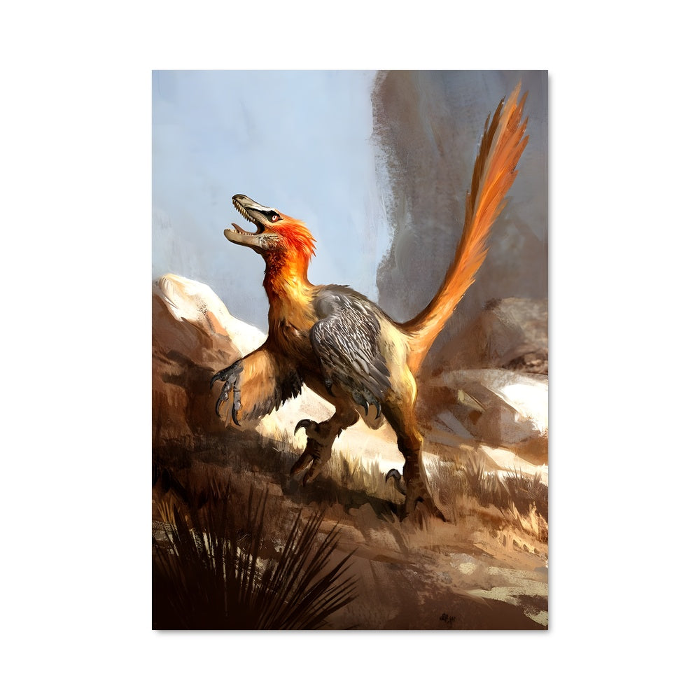 Poster Vol de Velociraptor