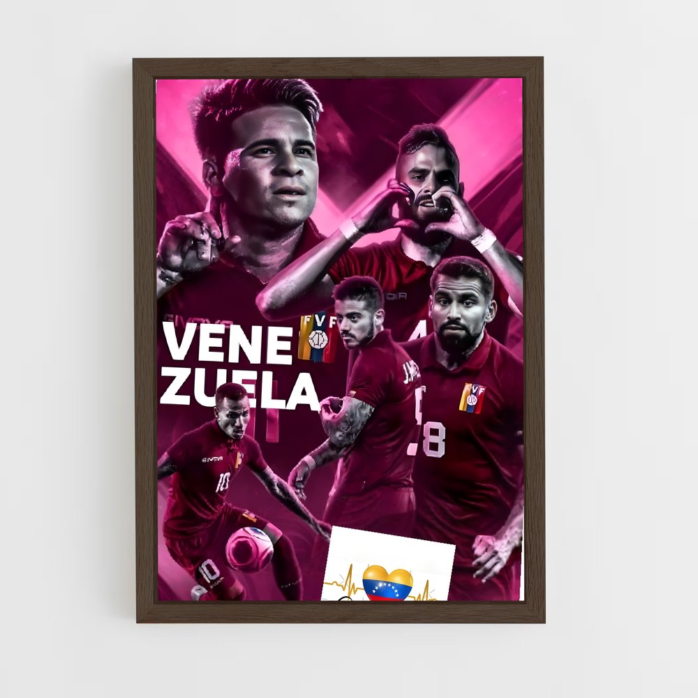 ap-venezuela national football team-3 cadre Bois foncé