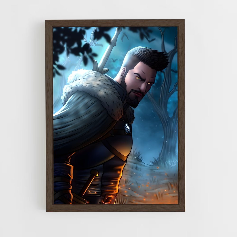 ap-vesemir kaer morhen-2 cadre Bois foncé
