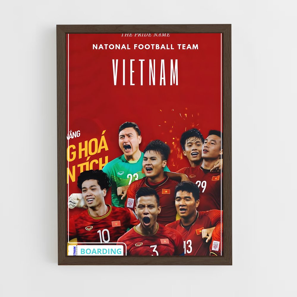 ap-vietnam national football team-2 cadre Bois foncé