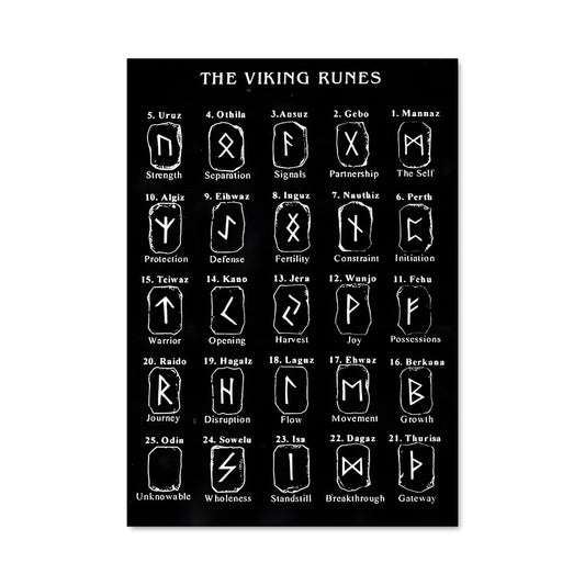 Poster Runes des Vikings