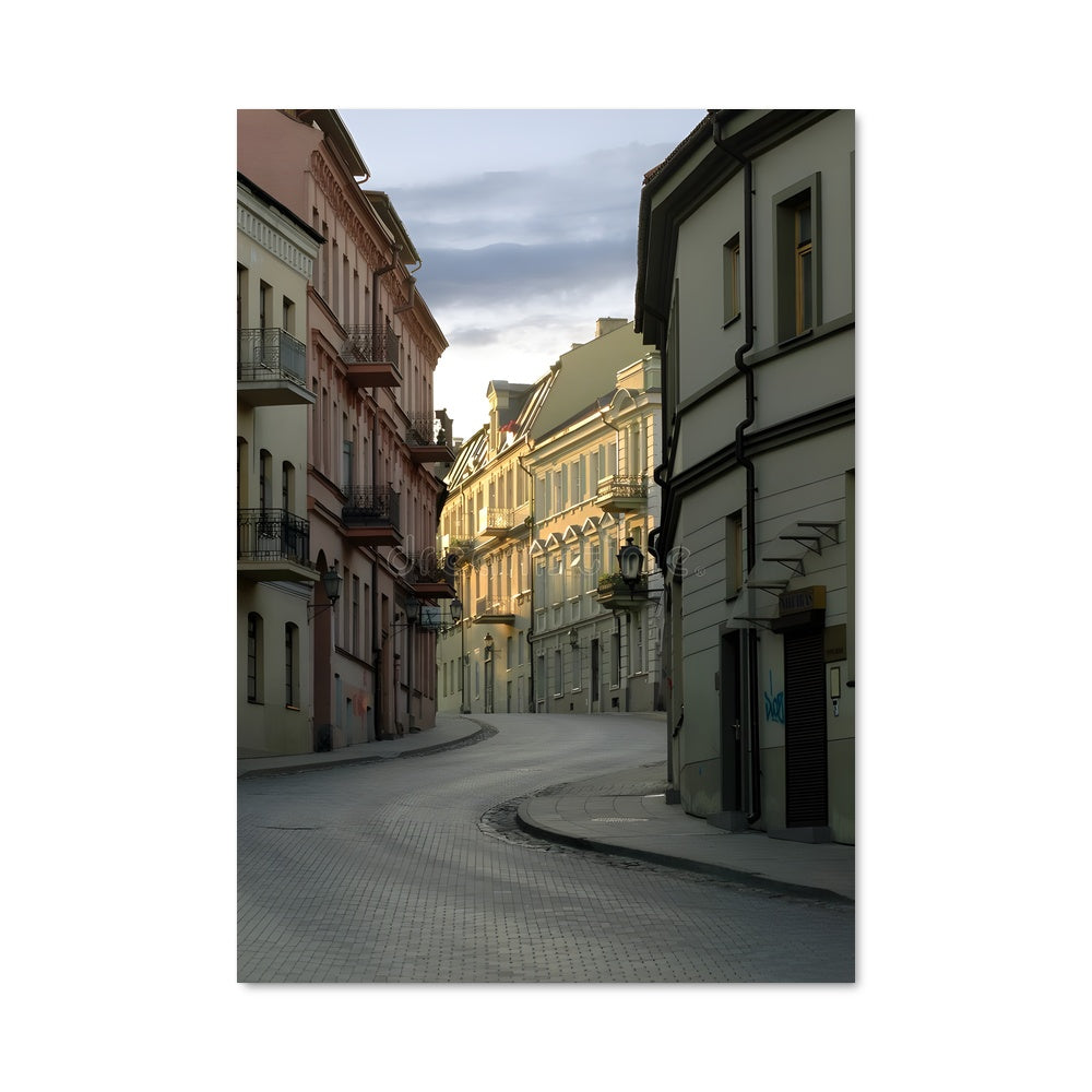 Poster Rue Pavée de Vilnius