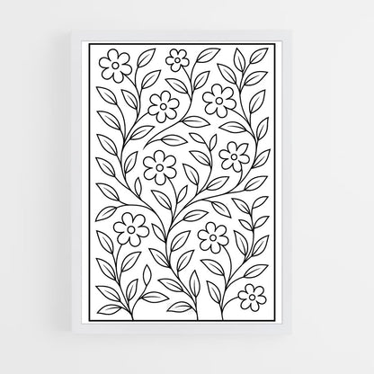 ap-vine patterns-5 cadre Blanc