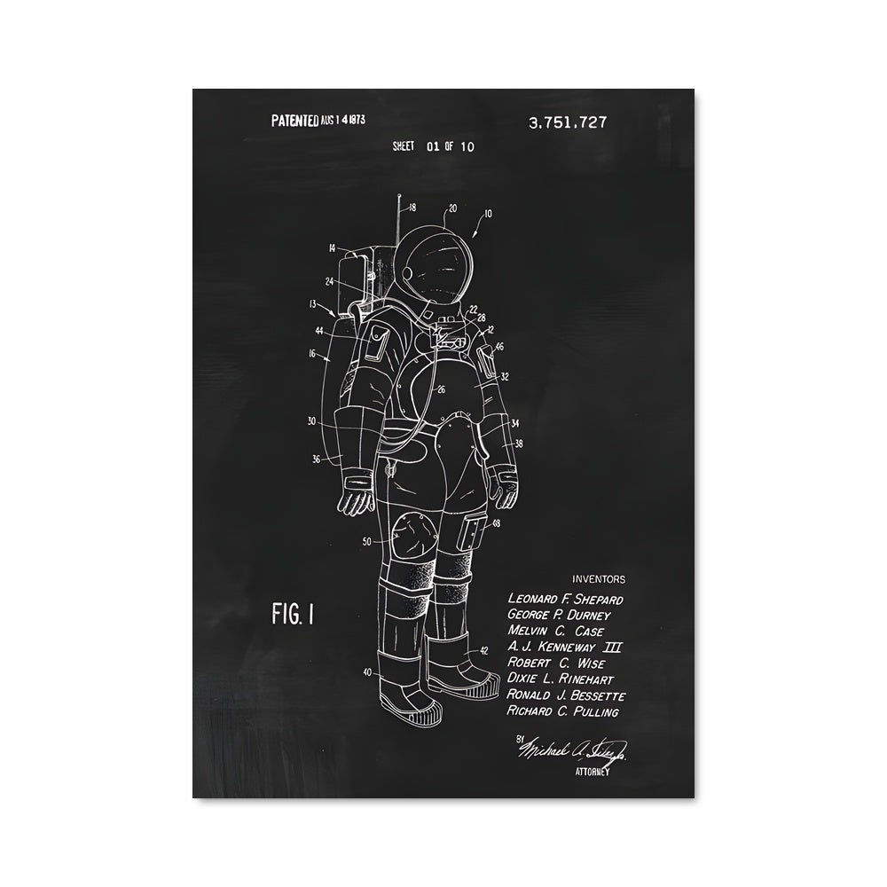 Poster Astronaute en Craie