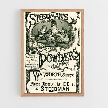 ap-vintage advertising-4 cadre Bois clair