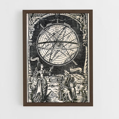 ap-vintage astronomy-1 cadre Bois foncé
