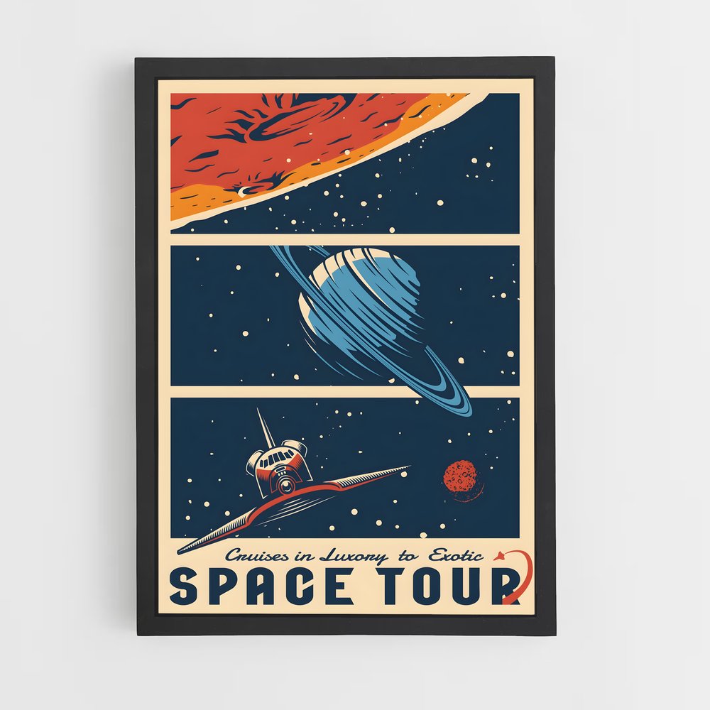 ap-vintage space posters-2 cadre Noir