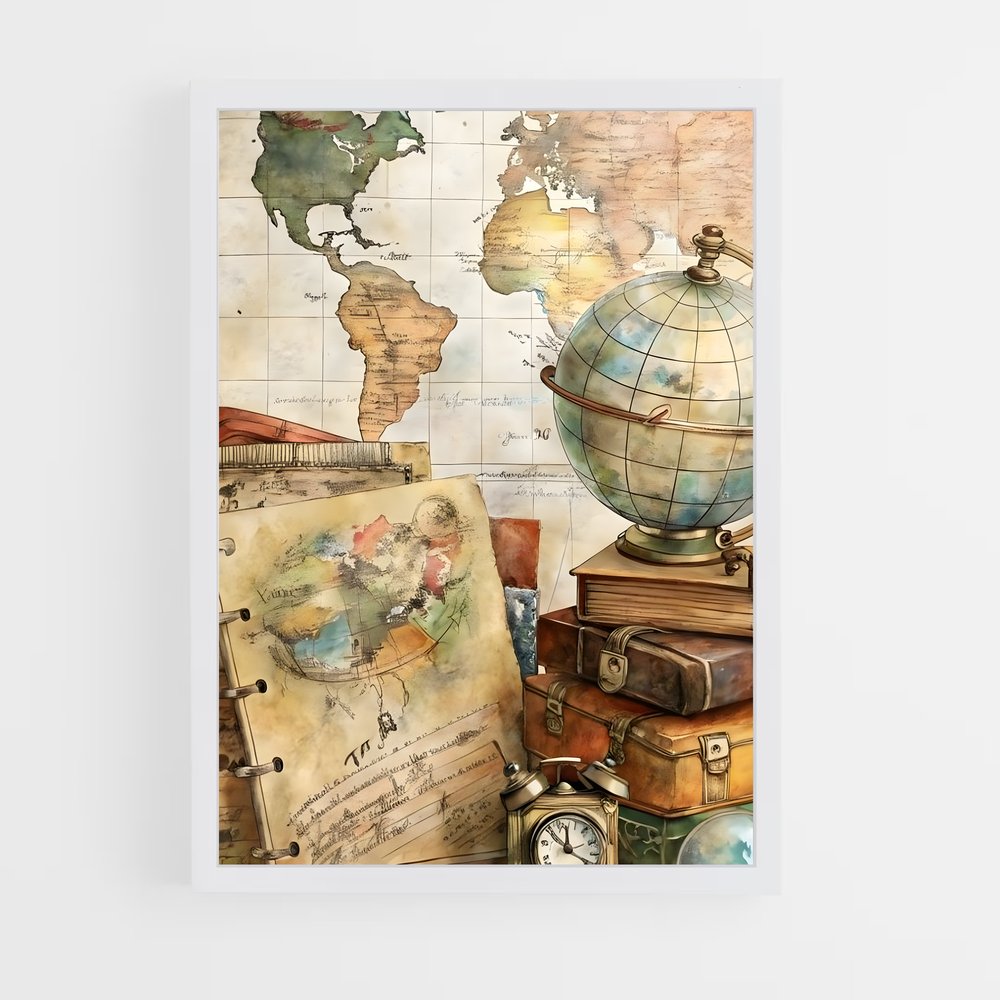 ap-vintage travel-13 cadre Blanc