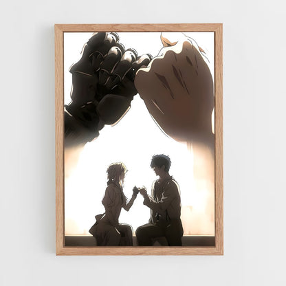 ap-violet evergarden*-4 cadre Bois clair