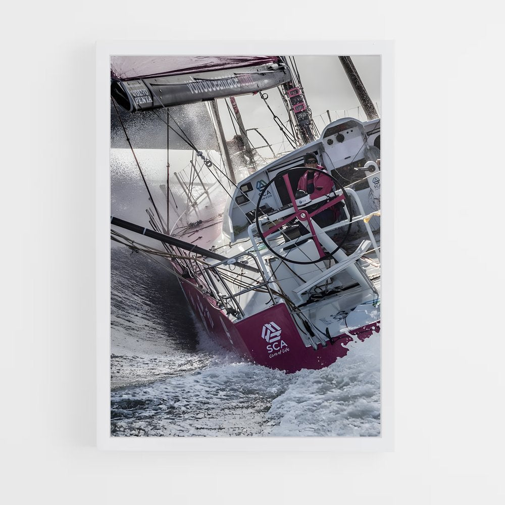 ap-volvo ocean race sailing-4 cadre Blanc