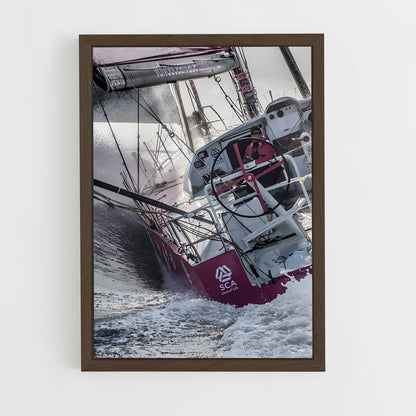 ap-volvo ocean race sailing-4 cadre Bois foncé