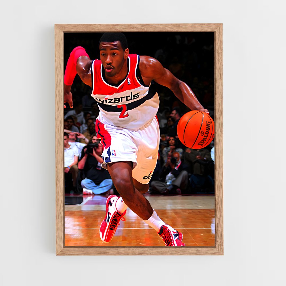 ap-washington wizards-9 cadre Bois clair