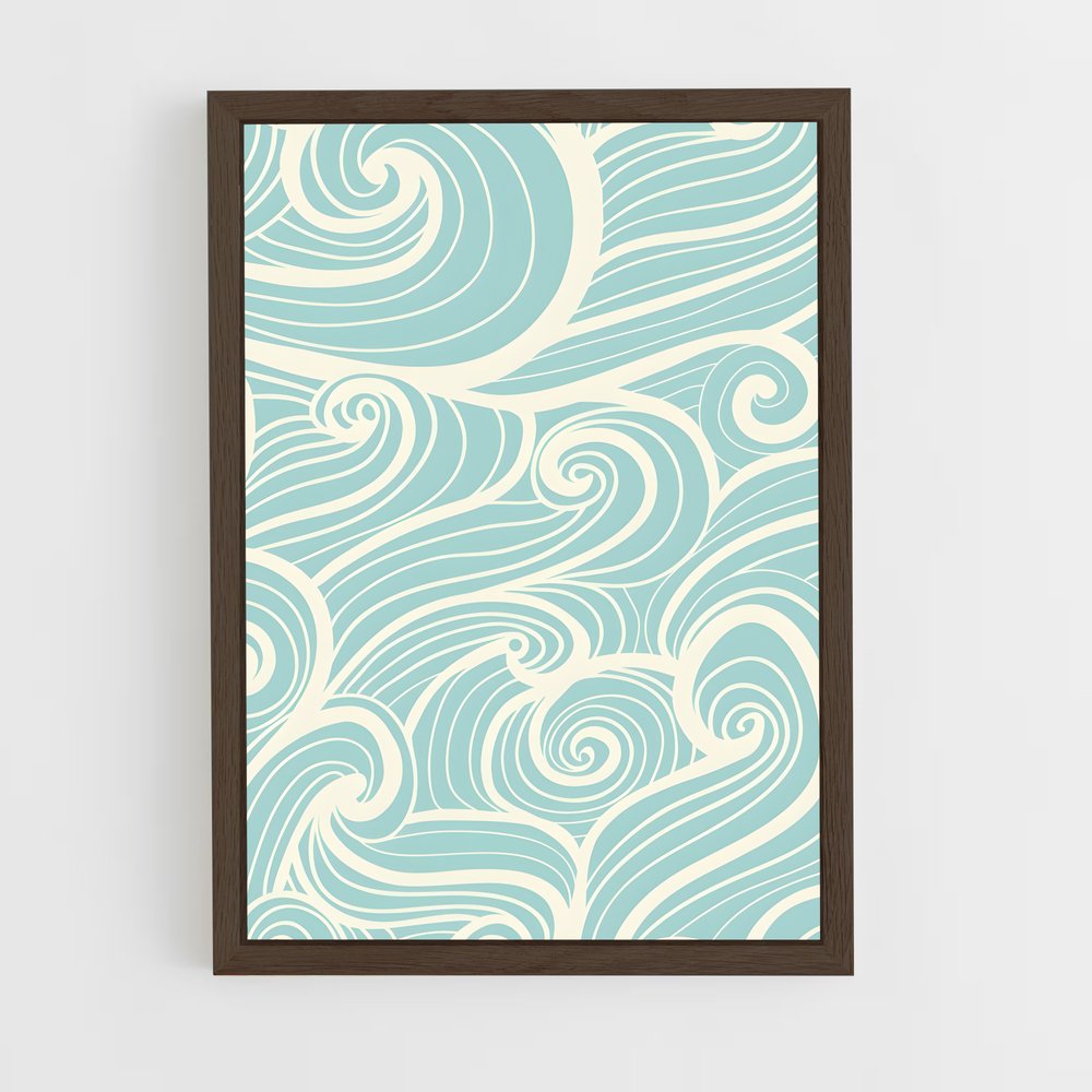 ap-wave patterns-6 cadre Bois foncé