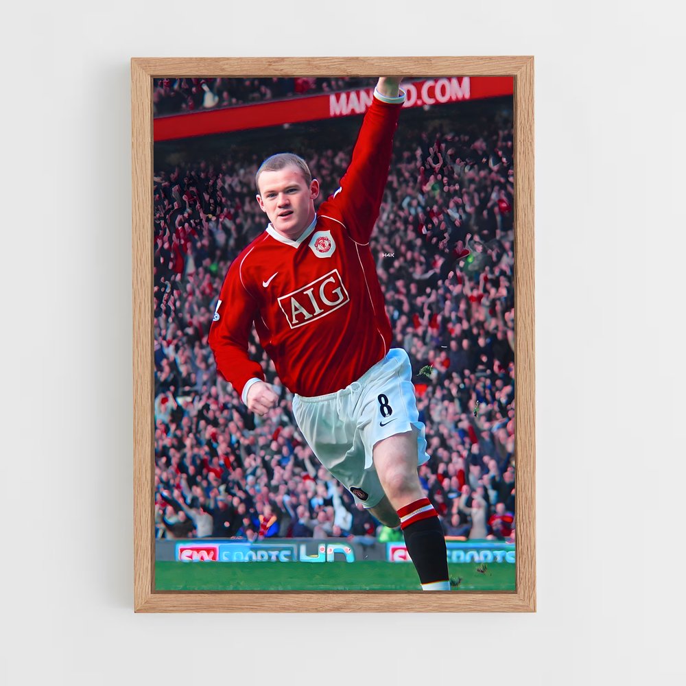 ap-wayne rooney-6 cadre Bois clair