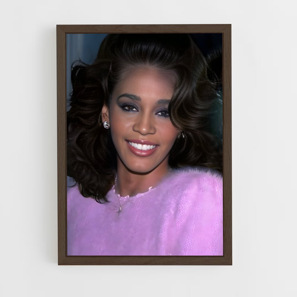 ap-whitney houston-1 cadre Bois foncé