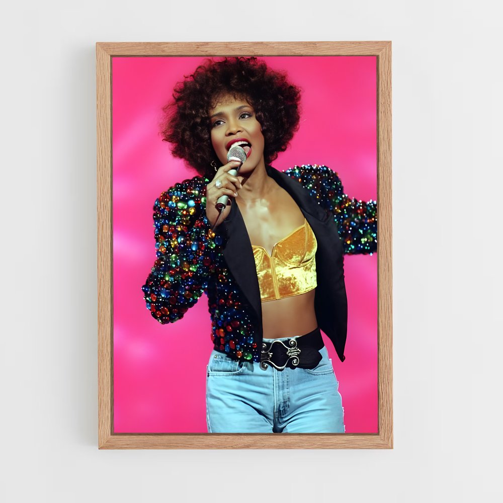 ap-whitney houston-10 cadre Bois clair