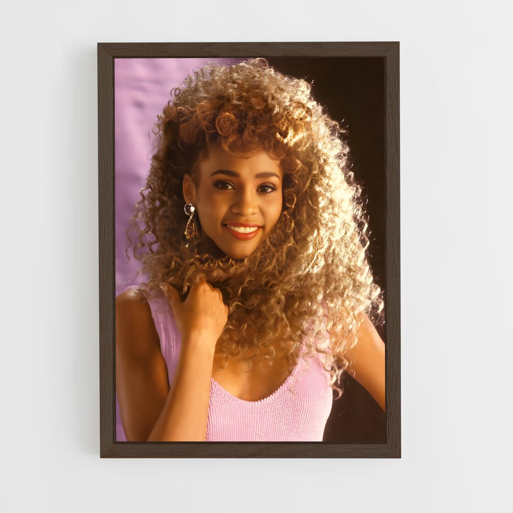 ap-whitney houston-5 cadre Bois foncé