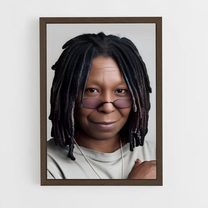 ap-whoopi goldberg-3 cadre Bois foncé