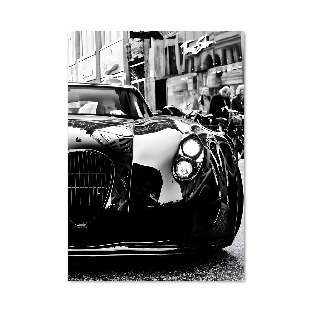 Poster Noir et Blanc Automobile
