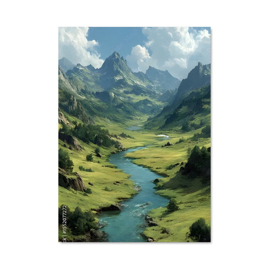 Poster Winding river 97496