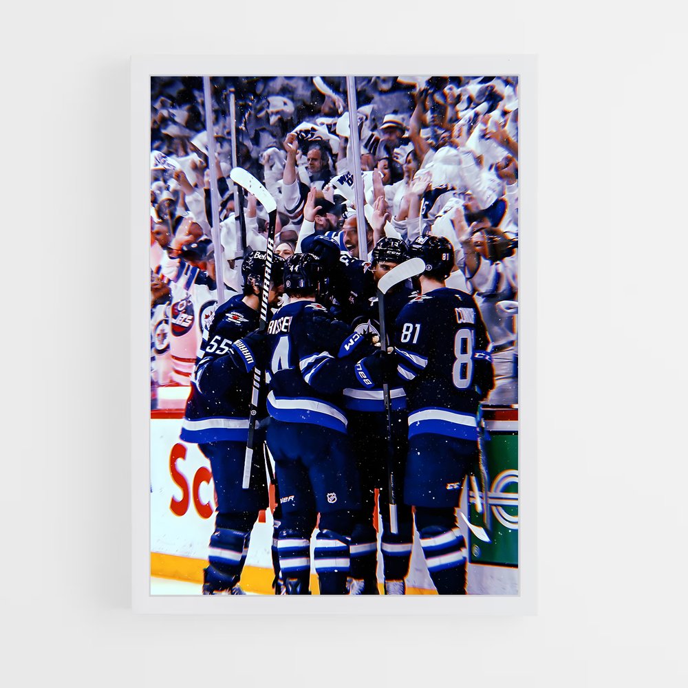 ap-winnipeg jets-5 cadre Blanc