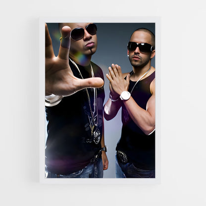 ap-wisin and yandel-1 cadre Blanc