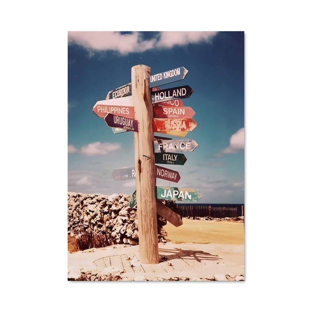 Poster Panneaux de Voyage