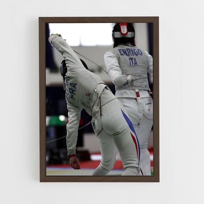 ap-world cup fencing-3 cadre Bois foncé