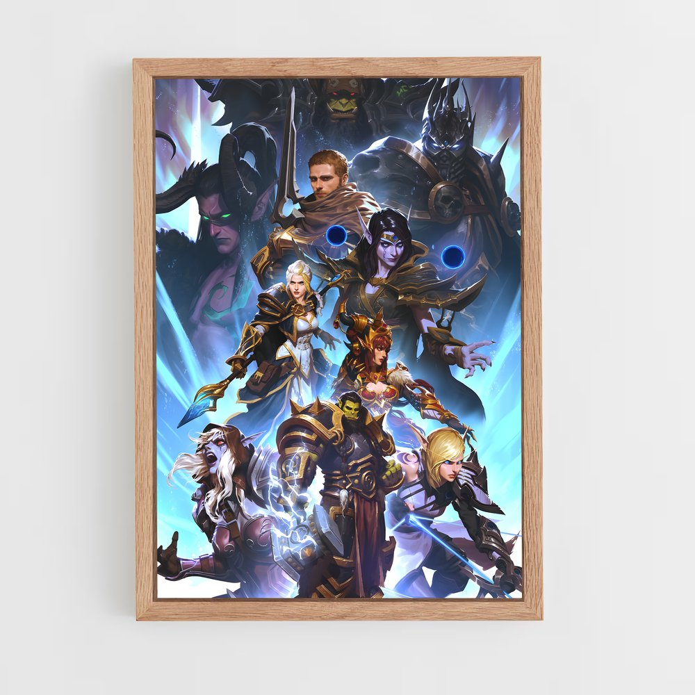 ap-world of warcraft-13 cadre Bois clair
