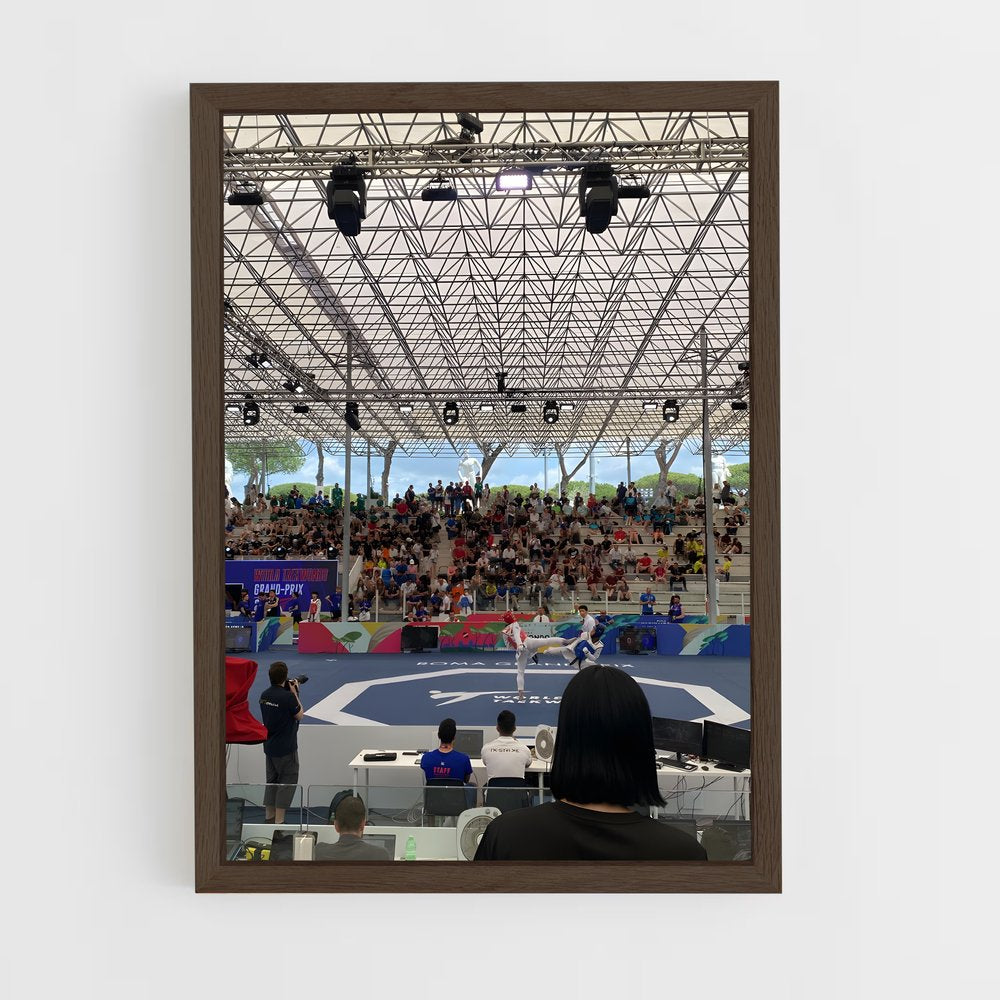 ap-world taekwondo grand prix-1 cadre Bois foncé