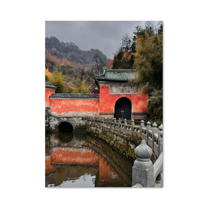 Poster Mur Rouge d'Automne