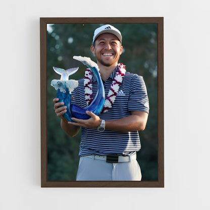 ap-xander schauffele-4 cadre Bois foncé