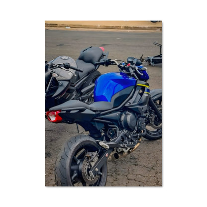 Poster Moto Bleue