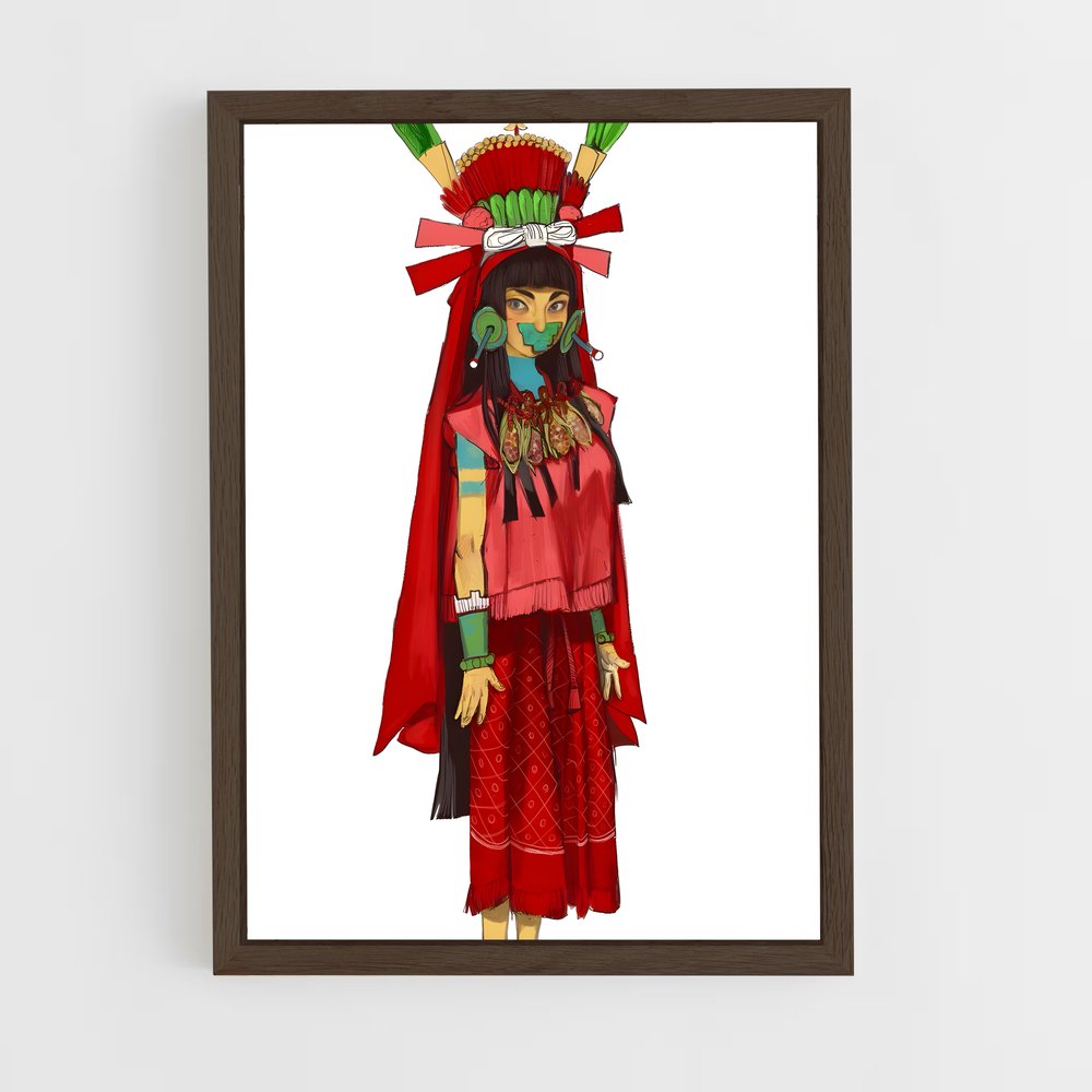 ap-xochiquetzal-2 cadre Bois foncé