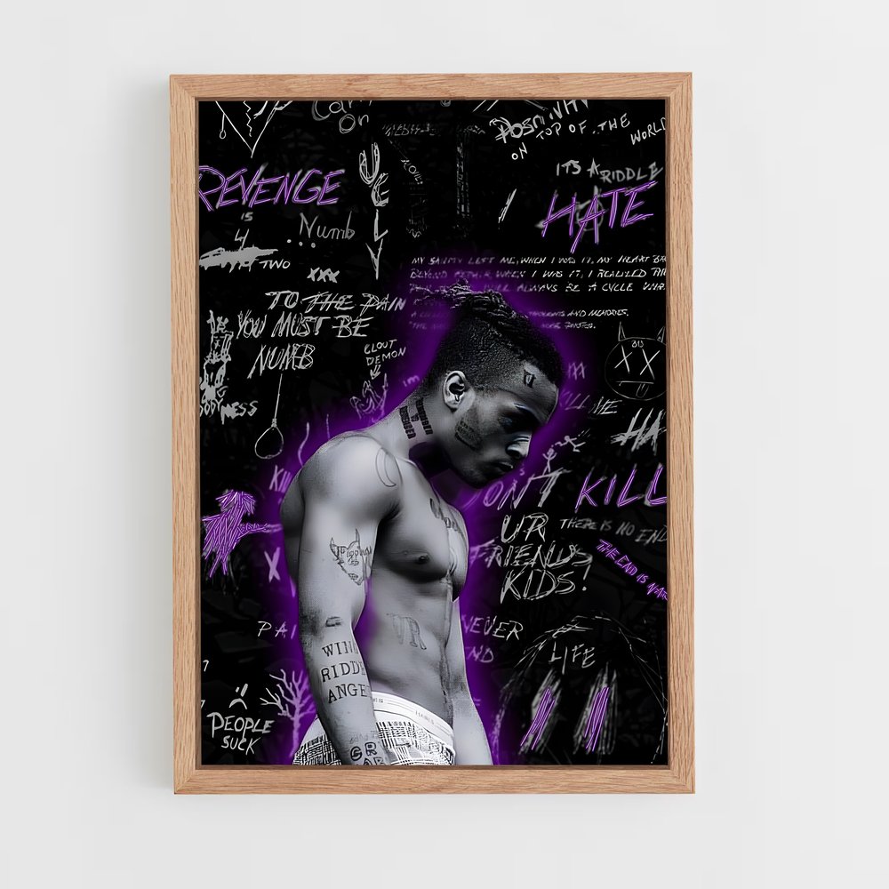 ap-xxxtentacion-2 cadre Bois clair