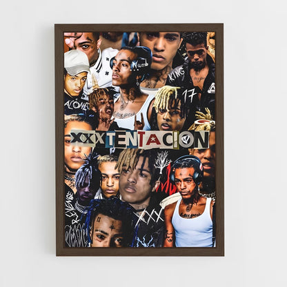 ap-xxxtentacion-3 cadre Bois foncé