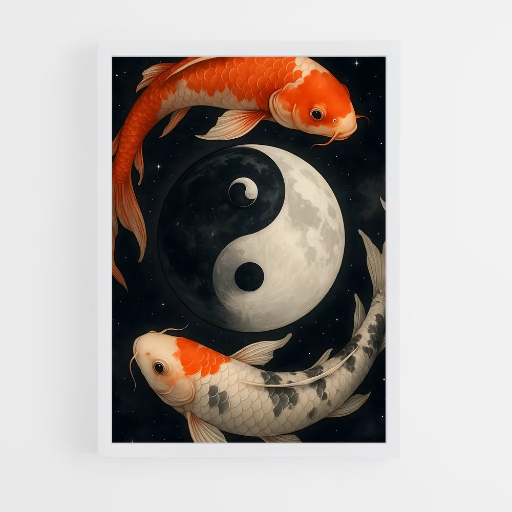 ap-yin yang-4 cadre Blanc