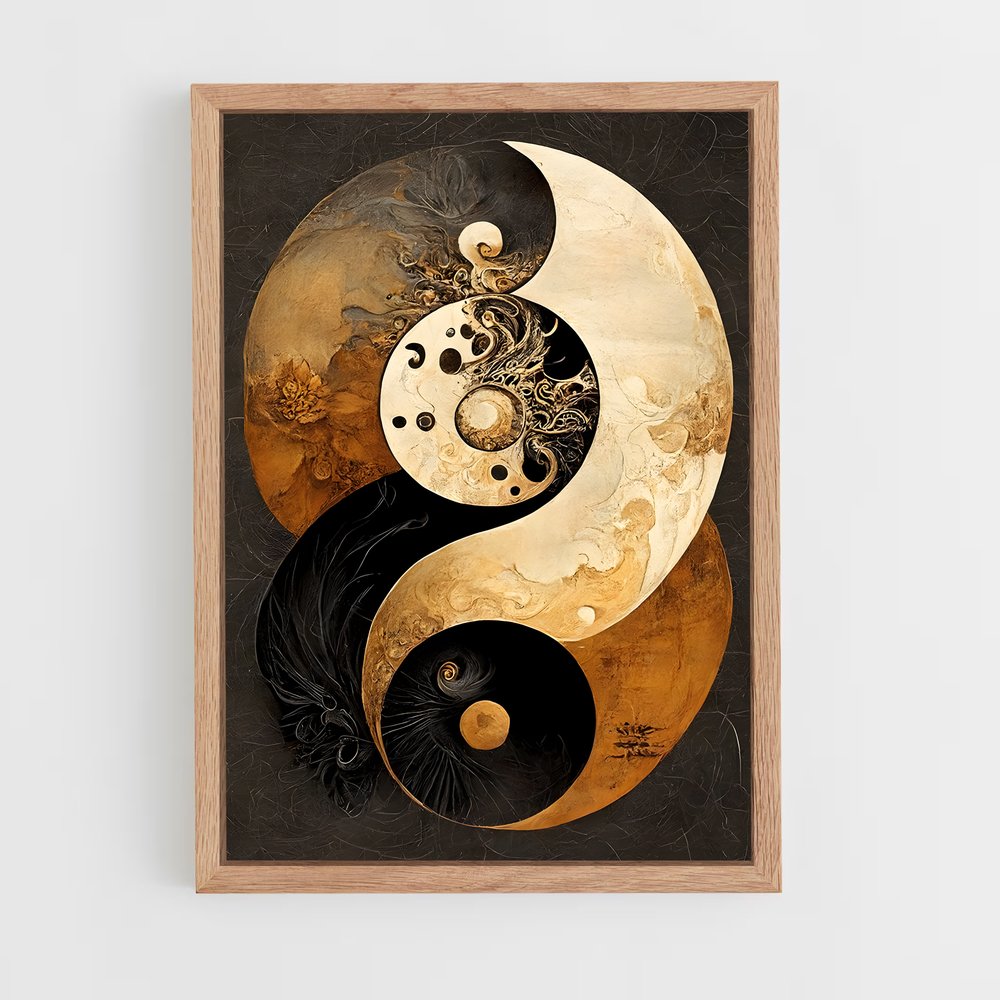 ap-yin yang-7 cadre Bois clair