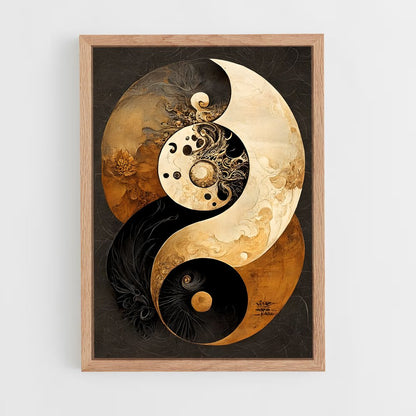 ap-yin yang-7 cadre Bois clair