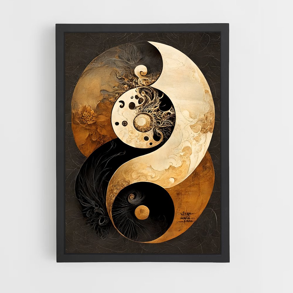 ap-yin yang-7 cadre Noir