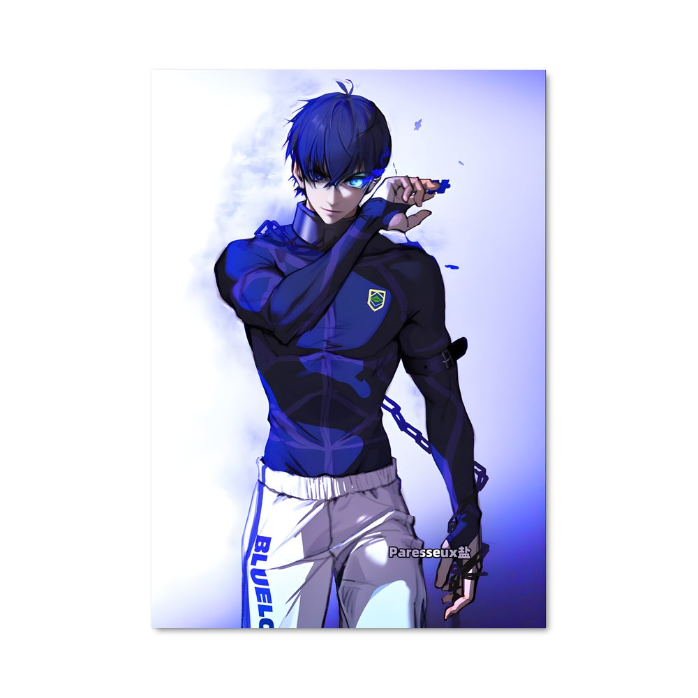 Poster Bleu de Combat
