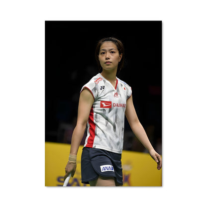 Poster Badminton en Blanc