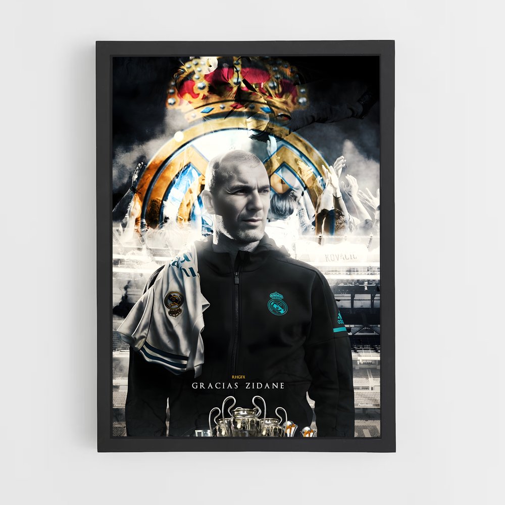 ap-zinedine zidane-10 cadre Noir